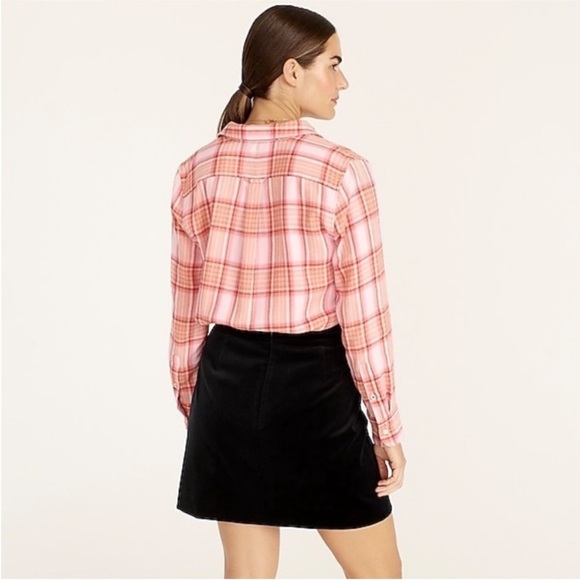 J. Crew Classic Fit Shirt Plaid in Blush Tartan size 14 - Picture 3 of 11